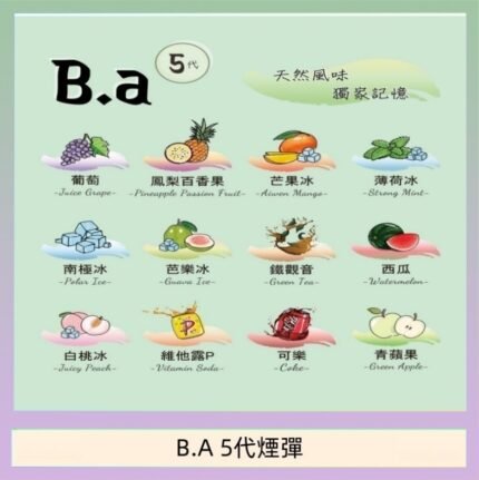 B.A 5代主機煙彈電子煙一盒三顆